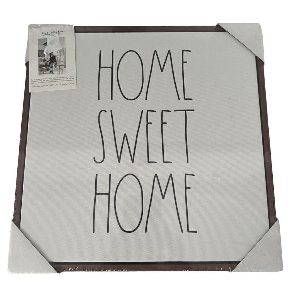 RAE DUNN wood frame canvas NWT